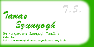 tamas szunyogh business card